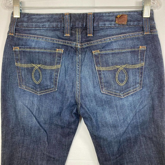 Lucky Brand Jeans Womens Sz 8 Lola Bootcut Stretch Dark Denim Low Rise Pockets‎ - Picture 4 of 12